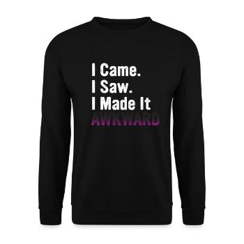 INTJ I Came I Saw I Made It Awkward - Unisex Pullover - Schwarz - Vorne - Alina (178cm) & Michal (187cm)