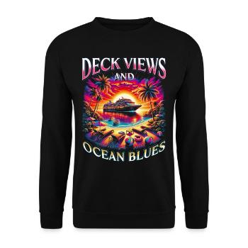 Cruise Cruisers Deck Views And Ocean Blues - Unisex Sweatshirt - black - Front - Alina (178cm) & Michal (187cm)