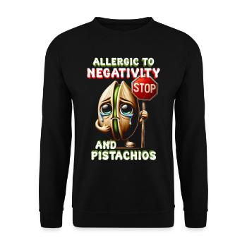 Allergie à la pistache Allergique aux pistaches - Sweat-shirt Unisexe - noir - Devant - Alina (178cm) & Michal (187cm)