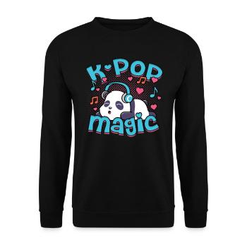 KPop Musique coréenne K-Pop Magie - Sweat-shirt Unisexe - noir - Devant - Alina (178cm) & Michal (187cm)