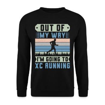 Cadeau de course XC amusant Édition XC Runner - Sweat-shirt Unisexe - noir - Devant - Alina (178cm) & Michal (187cm)