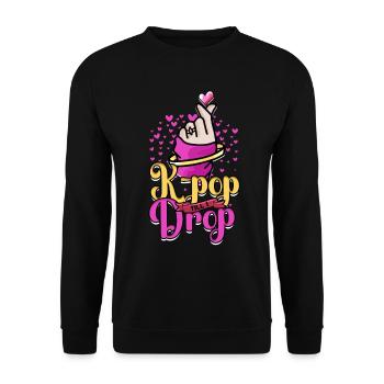 KPop jusqu’à ce que je laisse tomber la musique coréenne - Sweat-shirt Unisexe - noir - Devant - Alina (178cm) & Michal (187cm)