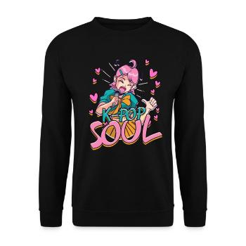 KPop Musique coréenne K-Pop Soul - Sweat-shirt Unisexe - noir - Devant - Alina (178cm) & Michal (187cm)