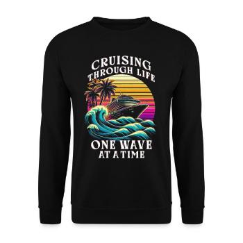 Croisé de croisière Crusader - Sweat-shirt Unisexe - noir - Devant - Alina (178cm) & Michal (187cm)
