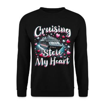 La croisière de croisière a volé mon cœur - Sweat-shirt Unisexe - noir - Devant - Alina (178cm) & Michal (187cm)
