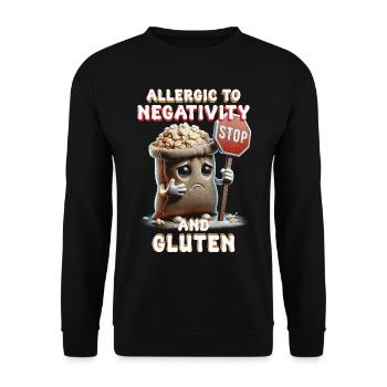 Allergie au gluten Intolérance au gluten - Sweat-shirt Unisexe - noir - Devant - Alina (178cm) & Michal (187cm)