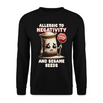 Capsule Fruit Allergy Allergic To Seeds - Unisex Sweatshirt - black - Front - Alina (178cm) & Michal (187cm)