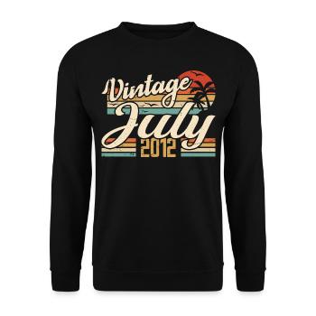 July 2012 Gift, 12th Anniversary July 2012 - Unisex Sweatshirt - black - Front - Alina (178cm) & Michal (187cm)