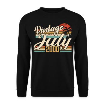 July 2000 Gift, 24th Anniversary July 2000 - Unisex Sweatshirt - black - Front - Alina (178cm) & Michal (187cm)