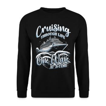 Croisé de croisière Crusader - Sweat-shirt Unisexe - noir - Devant - Alina (178cm) & Michal (187cm)