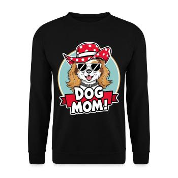 Cute dog with hat and sunglasses dog lover - Unisex Sweatshirt - black - Front - Alina (178cm) & Michal (187cm)