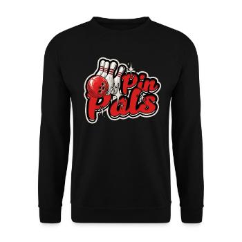 Bowling Pin Pals - Unisex Sweatshirt - black - Front - Alina (178cm) & Michal (187cm)