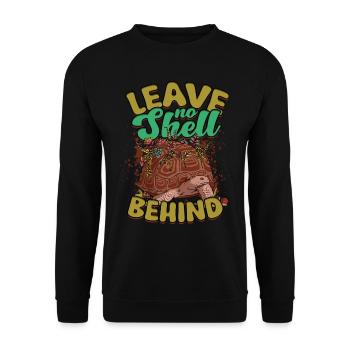 Les tortues ne laissent aucune carapace derrière elles - Sweat-shirt Unisexe - noir - Devant - Alina (178cm) & Michal (187cm)