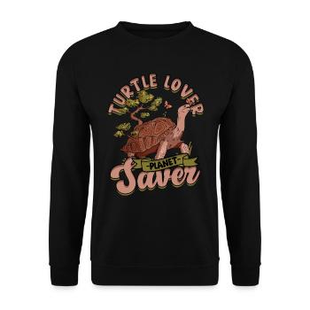 Turtle Turtles Turtle Lover Planet Saver - Sweat-shirt Unisexe - noir - Devant - Alina (178cm) & Michal (187cm)