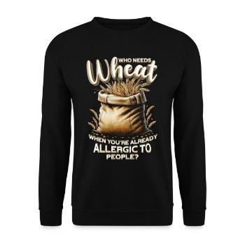 Allergie au blé qui a besoin de blé - Sweat-shirt Unisexe - noir - Devant - Alina (178cm) & Michal (187cm)