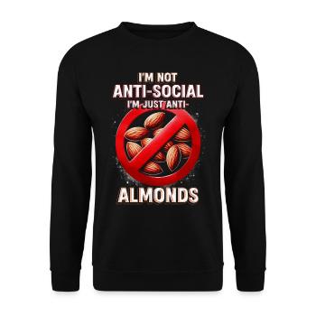 Allergie aux amandes Je suis juste anti-amandes - Sweat-shirt Unisexe - noir - Devant - Alina (178cm) & Michal (187cm)
