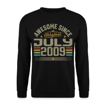 Built in July 2009 | Gift July 2009 - Unisex Sweatshirt - black - Front - Alina (178cm) & Michal (187cm)