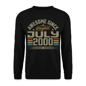 Built in July 2000 | Gift July 2000 - Unisex Sweatshirt - black - Front - Alina (178cm) & Michal (187cm)