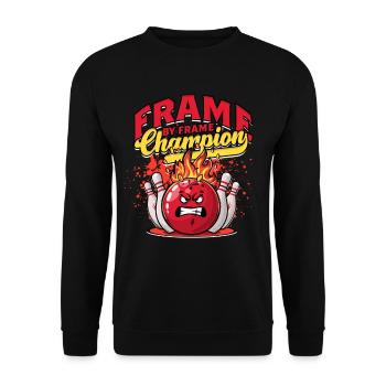 Bowling Frame By Frame Champion - Unisex Pullover - Schwarz - Vorne - Alina (178cm) & Michal (187cm)