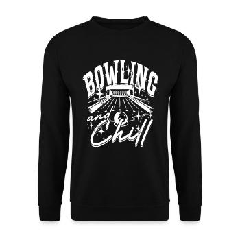 Bowling et détente - Sweat-shirt Unisexe - noir - Devant - Alina (178cm) & Michal (187cm)