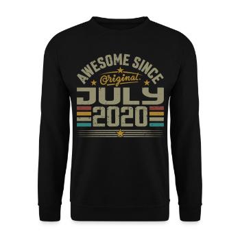 Built in July 2020 | July 2020 Gift - Unisex Sweatshirt - black - Front - Alina (178cm) & Michal (187cm)