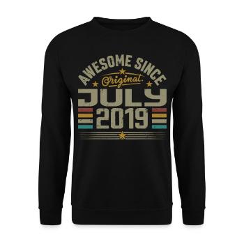 Built in July 2019 | Gift July 2019 - Unisex Sweatshirt - black - Front - Alina (178cm) & Michal (187cm)