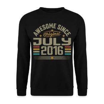 Built in July 2016 | Gift July 2016 - Unisex Sweatshirt - black - Front - Alina (178cm) & Michal (187cm)