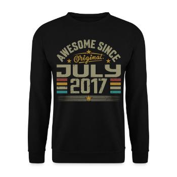Built in July 2017 | Gift July 2017 - Unisex Sweatshirt - black - Front - Alina (178cm) & Michal (187cm)