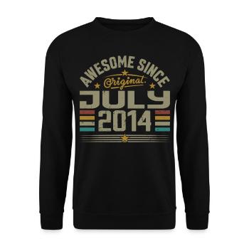 Baujahr Juli 2014 | Juli 2014 Geschenk - Unisex Pullover - Schwarz - Vorne - Alina (178cm) & Michal (187cm)
