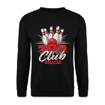 Bowling 300 Club Dreamer - Unisex Pullover - Schwarz - Vorne - Alina (178cm) & Michal (187cm)