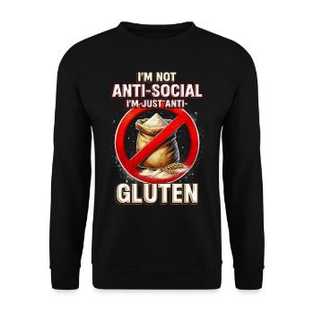 Allergie au gluten Intolérance au gluten - Sweat-shirt Unisexe - noir - Devant - Alina (178cm) & Michal (187cm)
