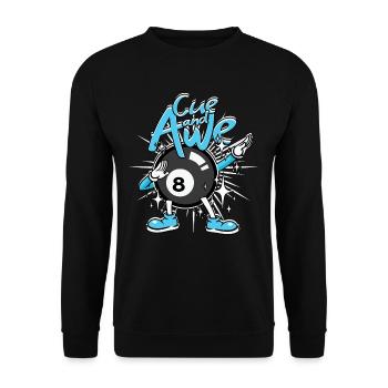 8-Ball Billard Cue And Awe - Unisex Pullover - Schwarz - Vorne - Alina (178cm) & Michal (187cm)