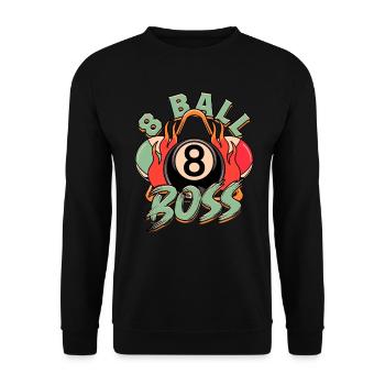 8-Ball Billard - Unisex Pullover - Schwarz - Vorne - Alina (178cm) & Michal (187cm)
