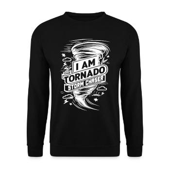 Je suis l’amoureux des ouragans Tornado Twister - Sweat-shirt Unisexe - noir - Devant - Alina (178cm) & Michal (187cm)