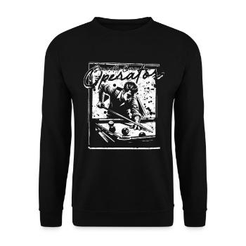 8-Ball Billard Smooth Cue Operator - Unisex Pullover - Schwarz - Vorne - Alina (178cm) & Michal (187cm)