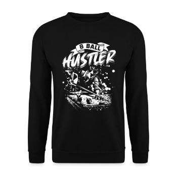 8-Ball Hustler Billard - Unisex Pullover - Schwarz - Vorne - Alina (178cm) & Michal (187cm)