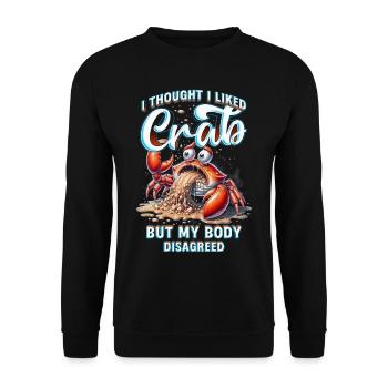 Allergie au cancer Je pensais que j’aimais le crabe - Sweat-shirt Unisexe - noir - Devant - Alina (178cm) & Michal (187cm)