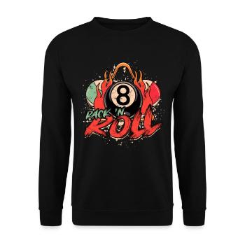 8-Ball Billard Rack'n Roll - Unisex Pullover - Schwarz - Vorne - Alina (178cm) & Michal (187cm)