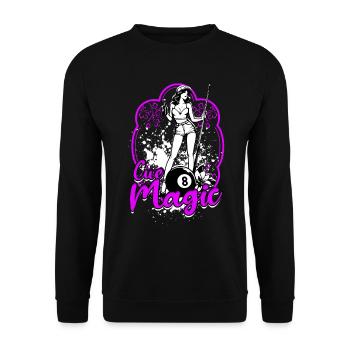8-Ball Billard Cue Magic - Unisex Pullover - Schwarz - Vorne - Alina (178cm) & Michal (187cm)