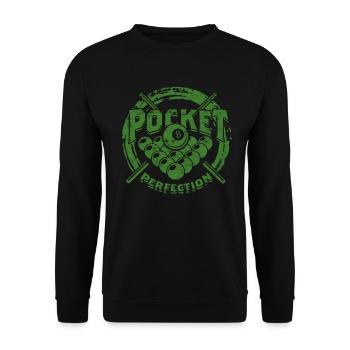 8-Ball Billard Pocket Perfection - Unisex Pullover - Schwarz - Vorne - Alina (178cm) & Michal (187cm)