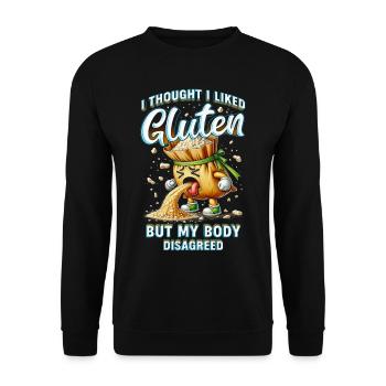 Allergie au gluten Intolérance au gluten - Sweat-shirt Unisexe - noir - Devant - Alina (178cm) & Michal (187cm)