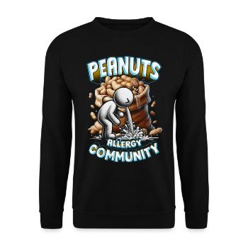 Peanut Allergy Peanuts Allergy Community - Unisex Sweatshirt - black - Front - Alina (178cm) & Michal (187cm)