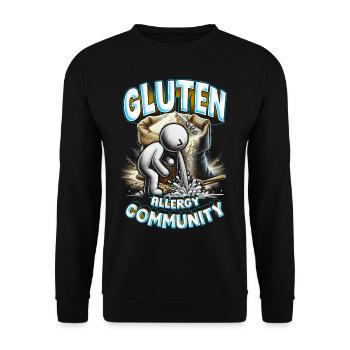 Allergie au gluten Intolérance au gluten - Sweat-shirt Unisexe - noir - Devant - Alina (178cm) & Michal (187cm)