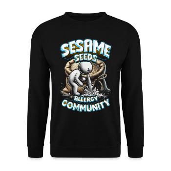 Capsule Fruit Allergy Seeds Allergy Community - Unisex Sweatshirt - black - Front - Alina (178cm) & Michal (187cm)