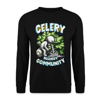 Communauté Sellerieallergie Céleri - Sweat-shirt Unisexe - noir - Devant - Alina (178cm) & Michal (187cm)