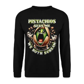 Pistachio allergy - Unisex Sweatshirt - black - Front - Alina (178cm) & Michal (187cm)
