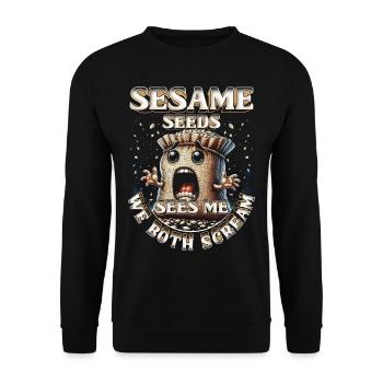 Capsule Fruit Allergy Seeds me voit Nous crions tous les deux - Sweat-shirt Unisexe - noir - Devant - Alina (178cm) & Michal (187cm)