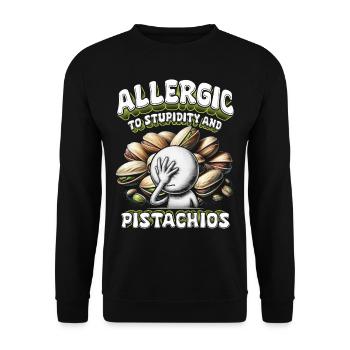 Allergie à la pistache Allergique aux pistaches - Sweat-shirt Unisexe - noir - Devant - Alina (178cm) & Michal (187cm)