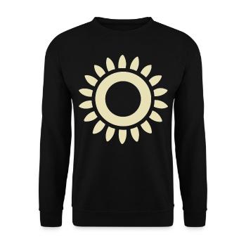 Abstract Sun Sunshine Abstract Art - Unisex Sweatshirt - black - Front - Alina (178cm) & Michal (187cm)