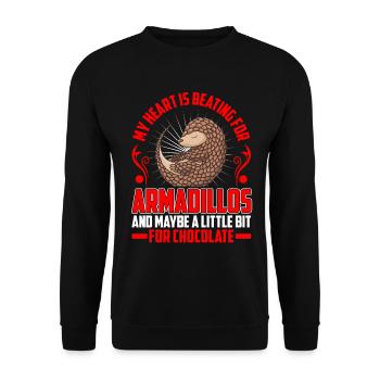 Armadillo Armadillo Heart beats for armadillo - Unisex Sweatshirt - black - Front - Alina (178cm) & Michal (187cm)